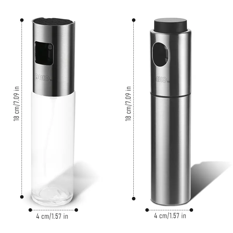 

DEKO Stainless Steel Glass Kitchen Cap Supplies Vinegar BBQ Olivel Cooking Grill Dispenser Oil Spray Bottle