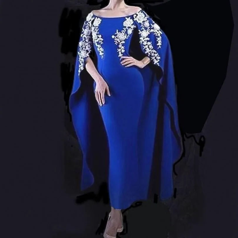 

Abendkleider Королевский синий цвет Вечерние платья Vestido de noche длинные элегантные карнавальное вечернее платье; Robe De Soiree аппликация Avondjurk
