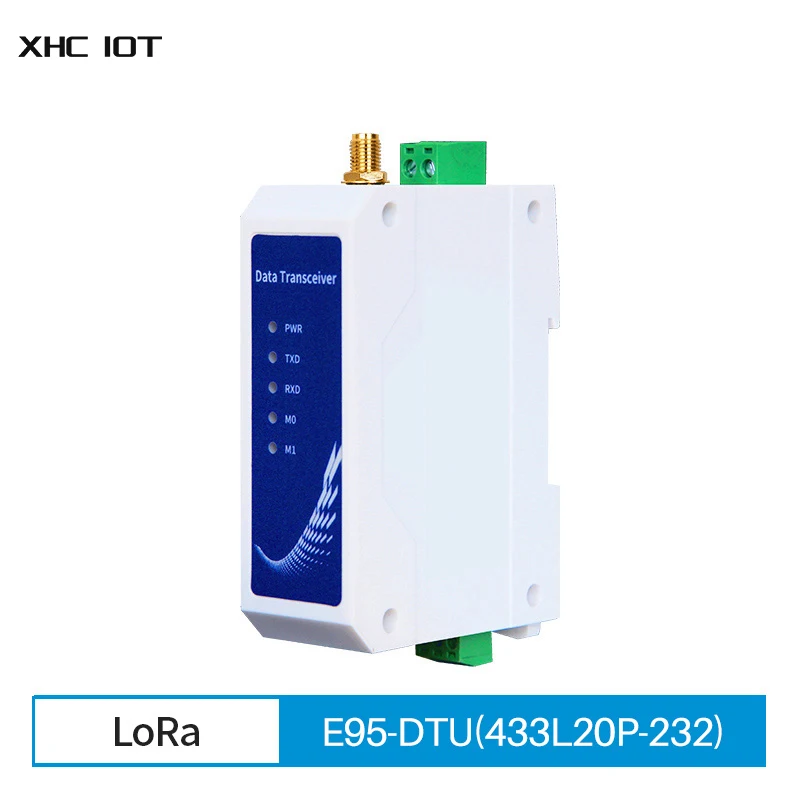 RS232 LoRa Modbus модем 20 дБм 433 МГц 3 км плюс версия большой дальности света (433L20P-232)