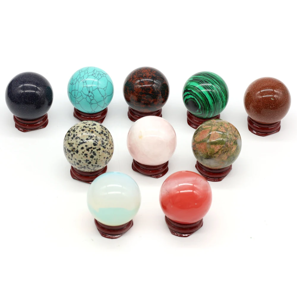 

Natural Mineral Stone Quartz Crystal Hand Massage Ball Reiki Polished Globe Healing Feng Shui Ball Home Decoration Crafts Gift