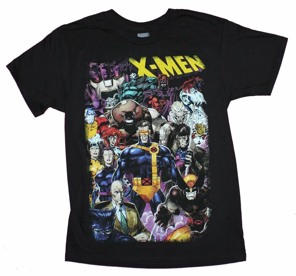 

X-Men Mens T-Shirt - Classic 90s Giant Character Cast Jim Lee Art(1)