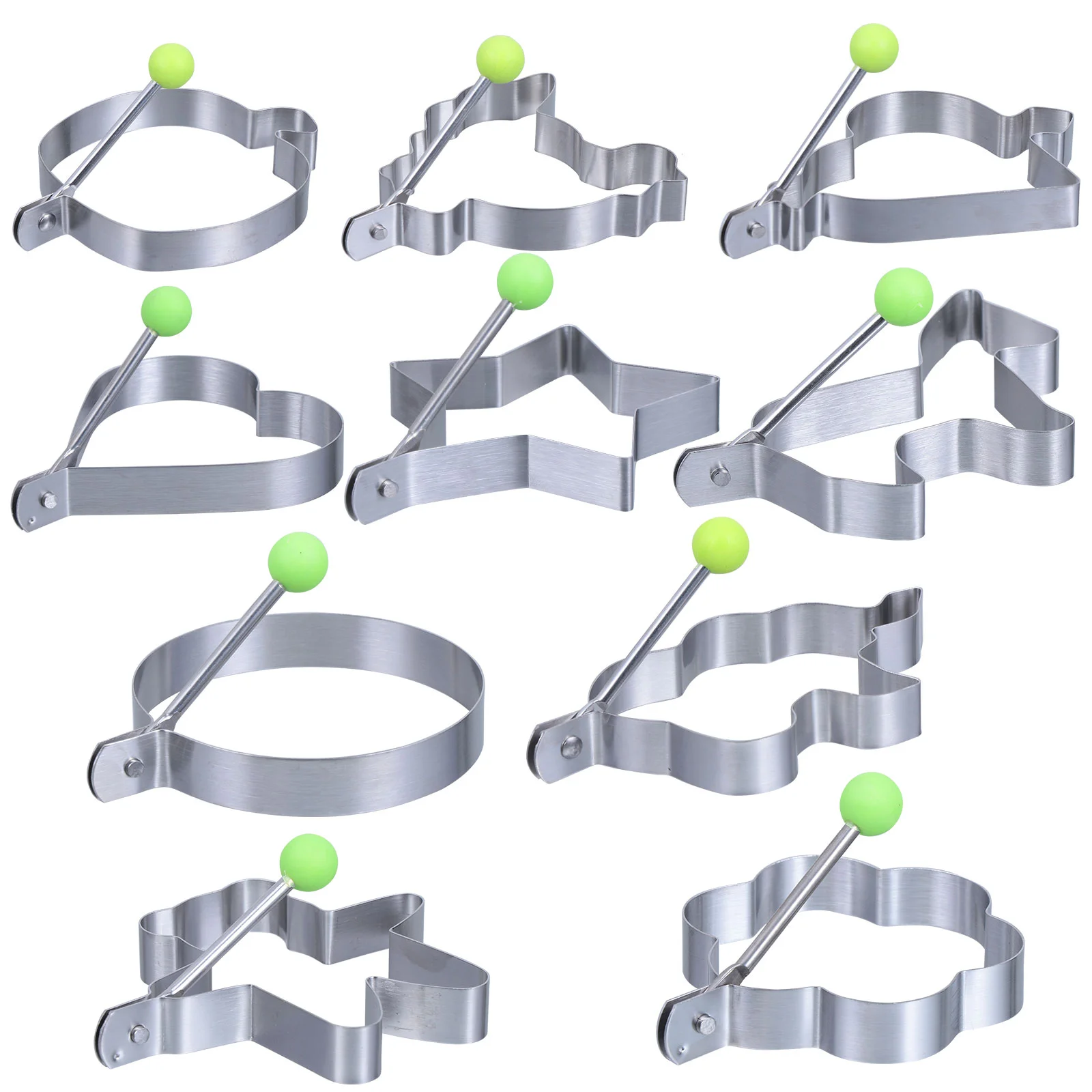 

10 шт., рифленые кольца из нержавеющей стали