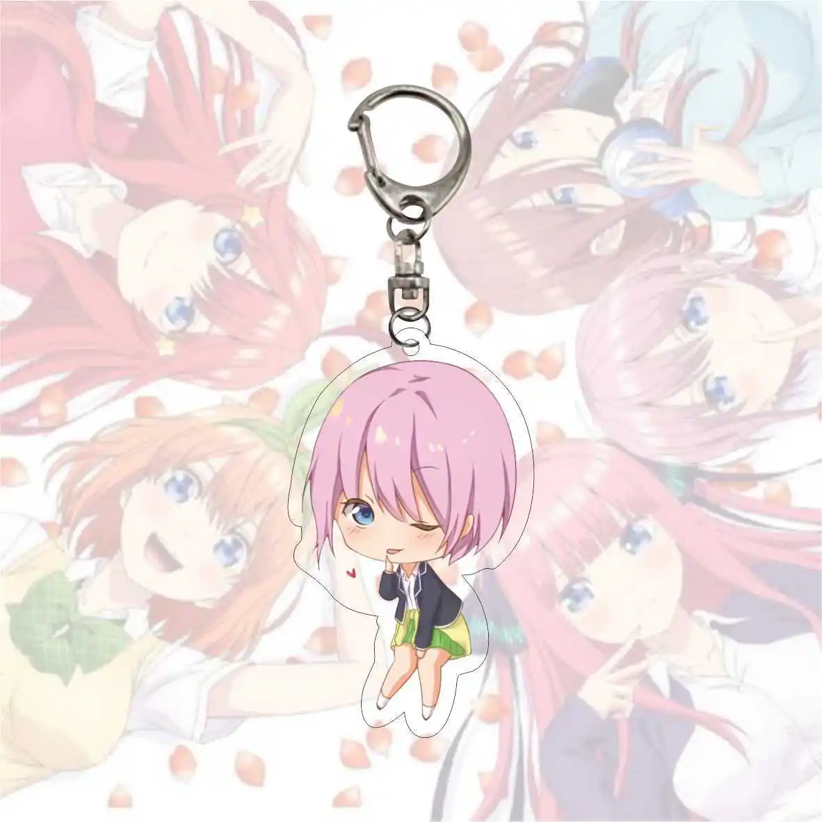 Новинка брелок для ключей с квинтуплетами мультяшный HD акриловым рисунком