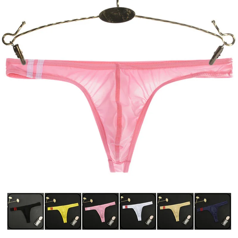 Сексуальные мужские стринги s и g сексуальные тонкие трусы из ледяного шелка