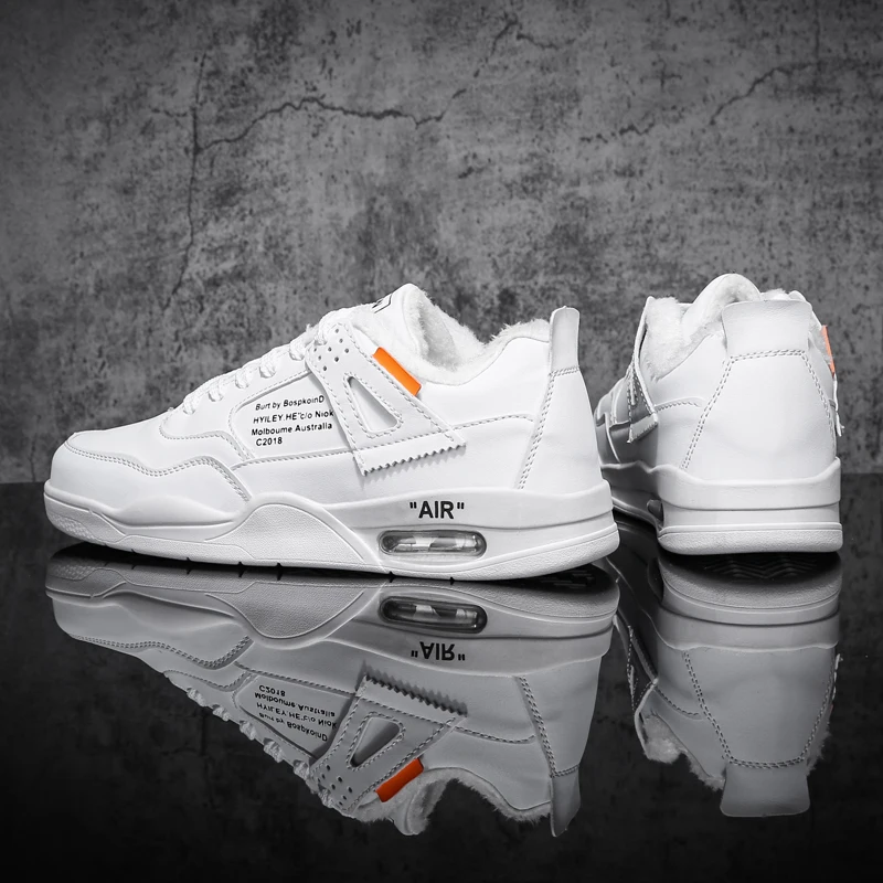 Осенне зимняя Уличная обувь с бархатной подушкой повседневная мужская низким