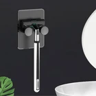 Пластиковая подвесная стойка для бритвы, 1 шт., прямая подставка, полки для хранения для ванной комнаты, держатель для бритвы, крючок-органайзер для ванной