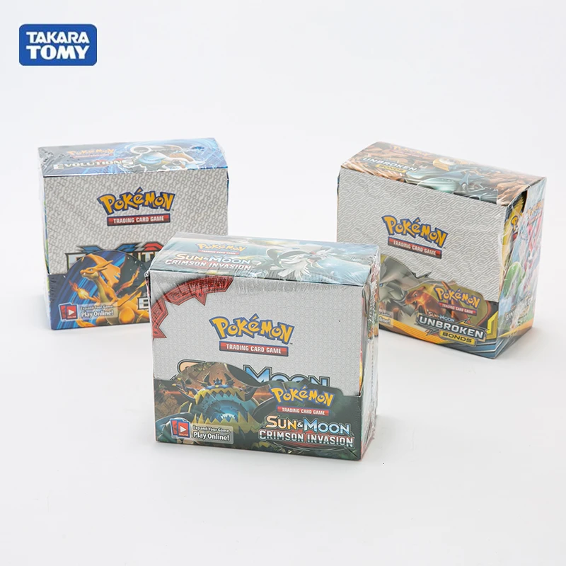 

324Pcs Pokemon Cards Box TCG: Sun & Moon Evolutions Pokemon Booster Shinny Card Pokemon Game Toy Kids Birthday Gift
