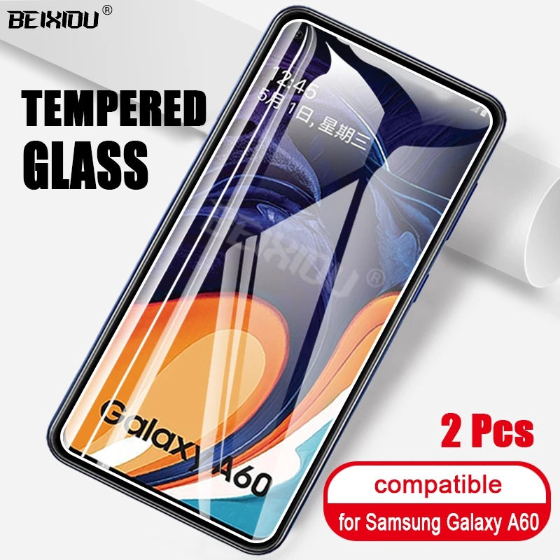 2 шт Полное закаленное стекло для Samsung Galaxy A60 защита экрана 2.5D 9h SAMSUNG GALAXY защитная