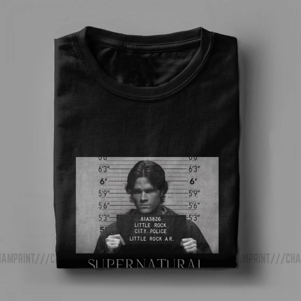 Сверхъестественная футболка Mugshot's Spn Brothers Angel Футболка мужская размера плюс одежда сумасшедшая футболка с круглым вырезом очищенный хлопок