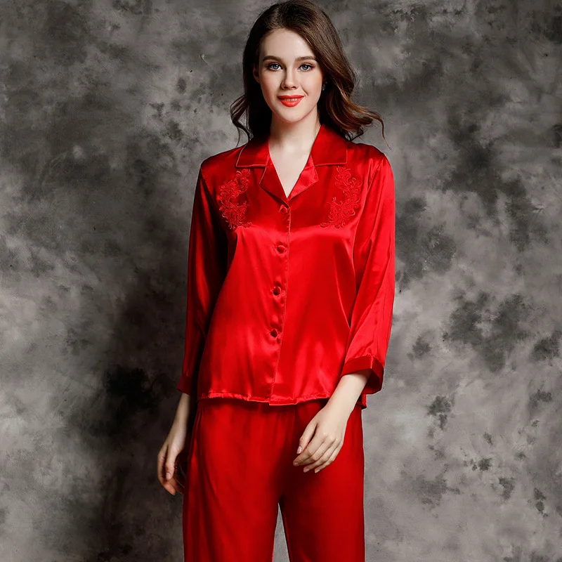 

Women's Sleep & Lounge summer 100% silk Pajama Sets woman B7731