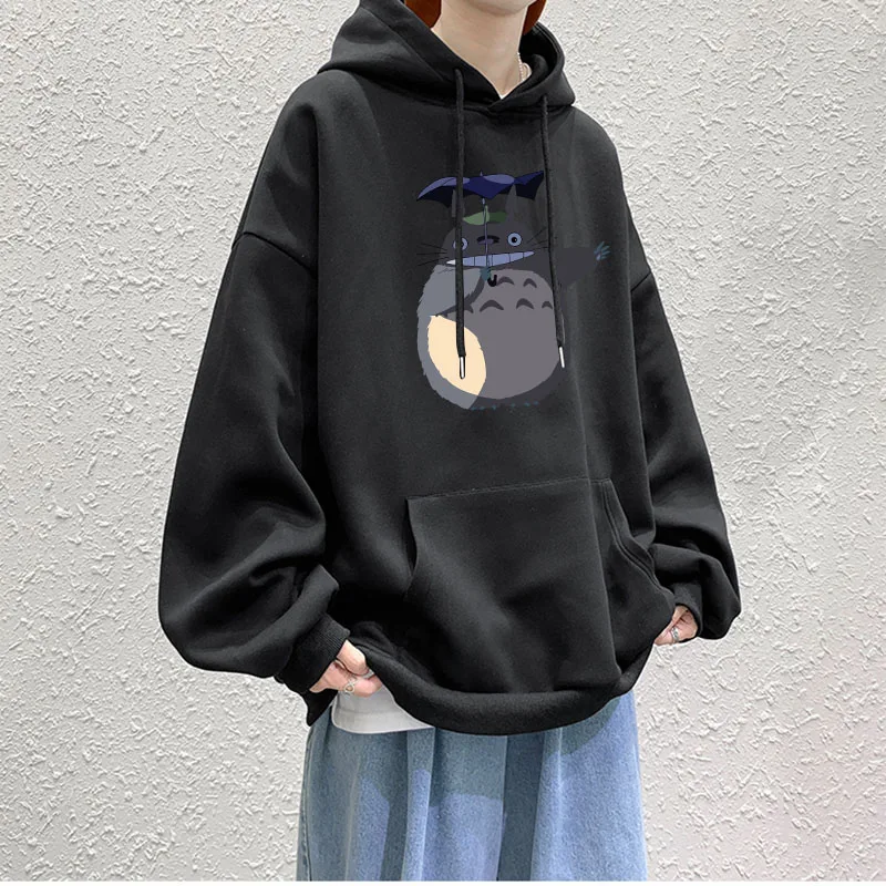 

Fashion Men's Hoodies Japanese Anime Cartoon Graphic Hoodies Pullover Long Sleeve Loose Women Sweatshirt Pullover Winter Warm