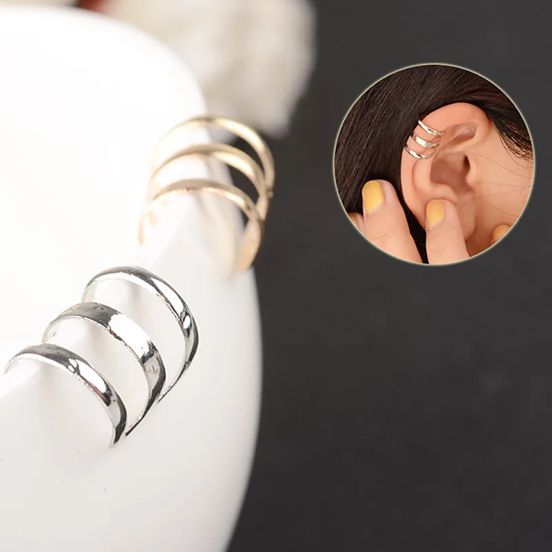 Женские маленькие Серьги-клипсы без пирсинга серебристые металлические в стиле