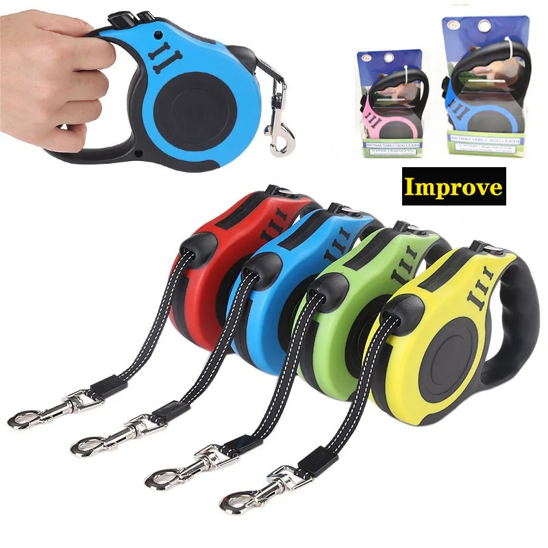 Durable Dog Leash Automatic Retractable Nylon Cat Dog Lead Extension Puppy Walking Running Lead Roulette For Dogs Dog Harness