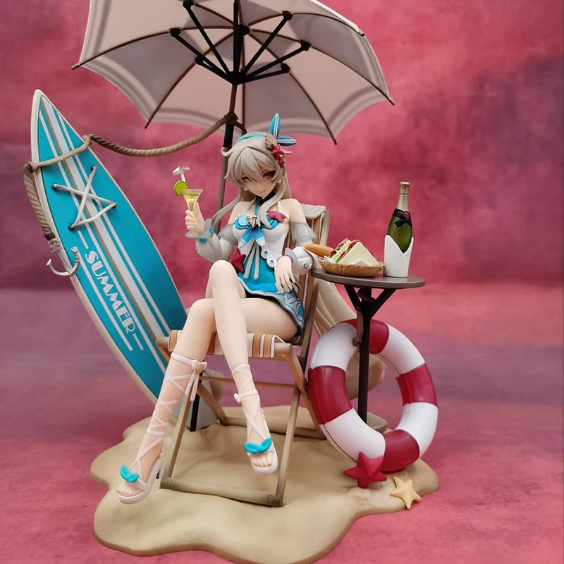 

17cm Kawaii Sandy Beach Kiana Kaslana Sexy Anime Action Game Figure PVC Toys Cute Honkai Impact 3 Dolls Room Decor Gift for Boys