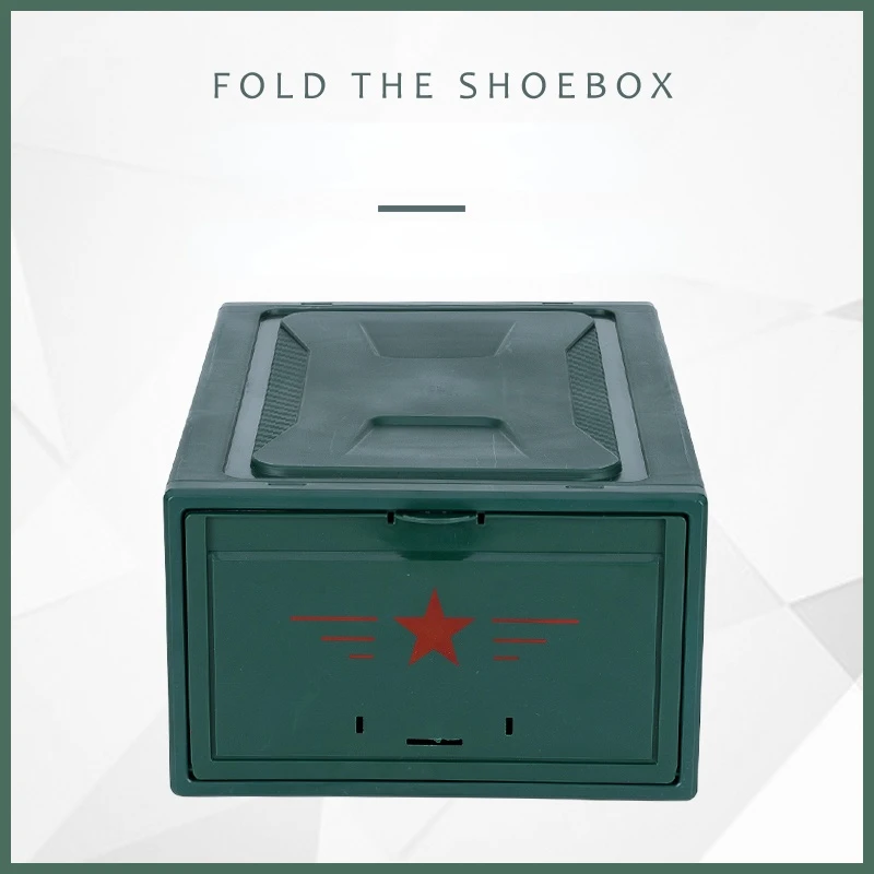 

New Military Green Uniform Interior Shoebox Plastic Storage Box Army Unit School Standardized Storage Shoebox