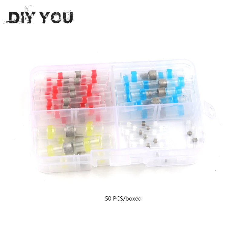 50/100 шт/в штучной упаковке водонепроницаемый термоусадочный припой рукав провода