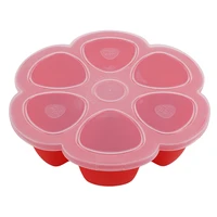 silicone food container flower shape baby food container infant fruit breast milk storage box freezer tray crisper