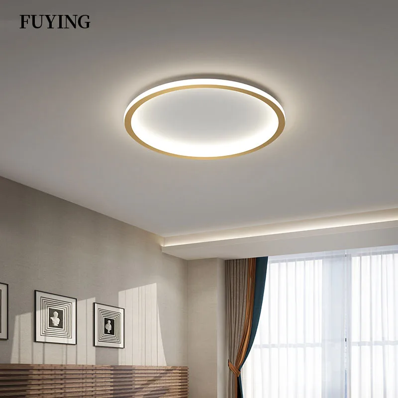 

New Nordic Ultra-thin LED Ceiling Lamp Round Bedroom Lamp Simple Modern New Three Colors Dimmable Household Room Ceiling Lamp