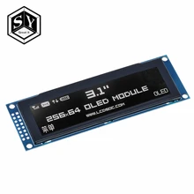 Отличный настоящий oled-дисплей 3,1" 256*64 25664 точек Графический ЖК-модуль дисплей экран LCM SSD1322 контроллер Поддержка SPI
