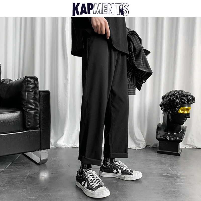 Мужские повседневные брюки-шаровары модель 2022 года Модные свободные прямые