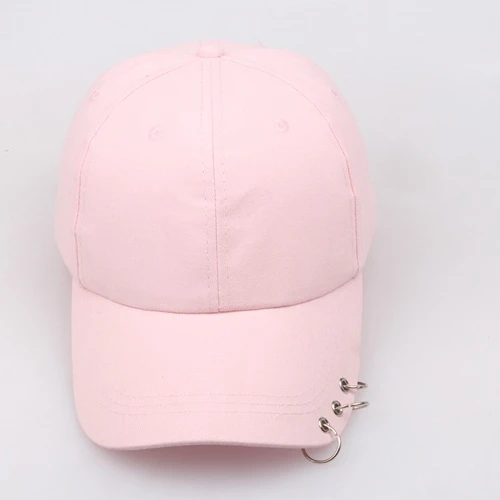 

Men's Solid Color Baseball Caps For Women Unisex Black Outdoor Sun Girls Snapback Hip Hop Caps Boy Streetwear Dad Hat With Rings