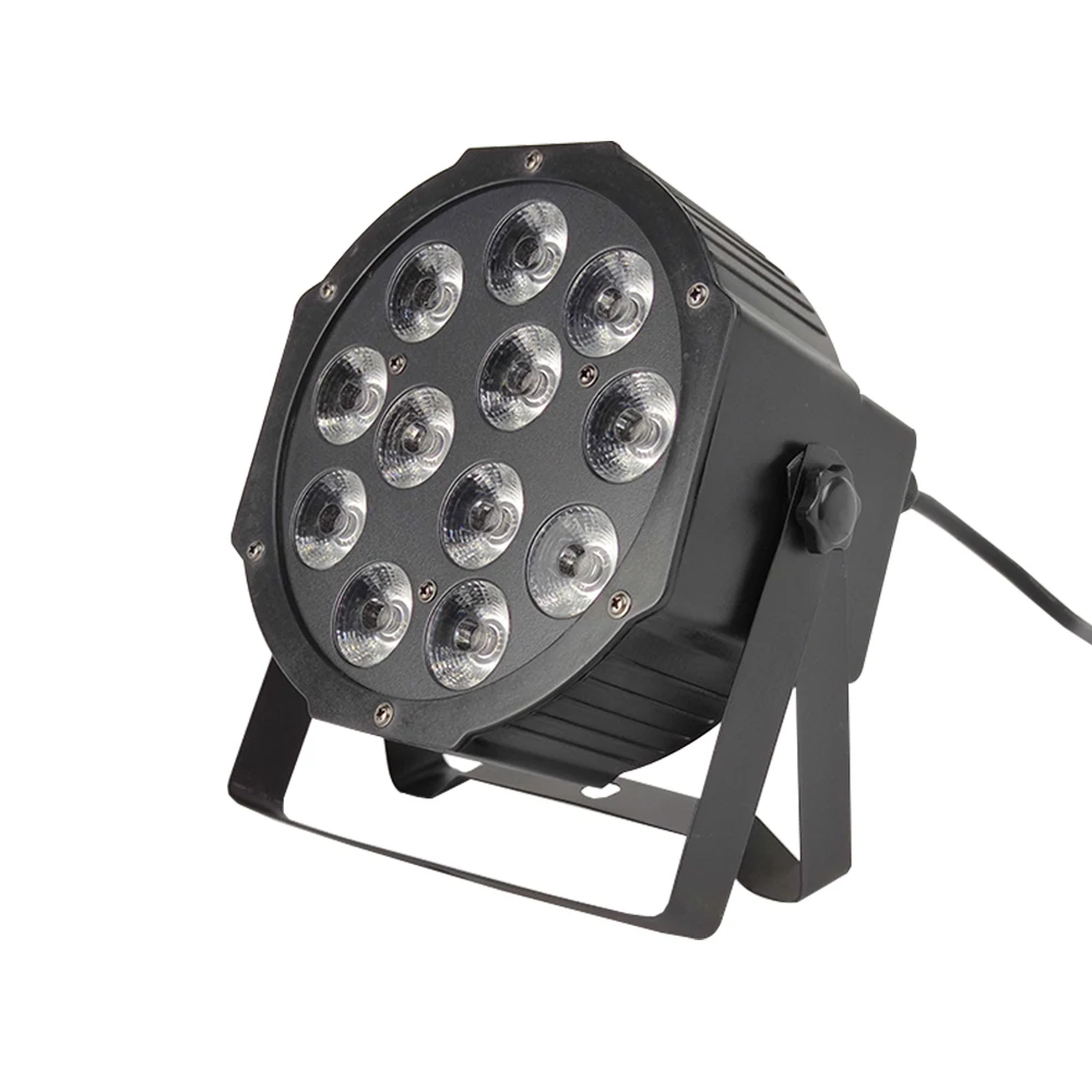 8 шт./12x18 Вт 6 в 1 Светодиодные прожекторы rgbwa uv плоские светодиодные dmx512 для