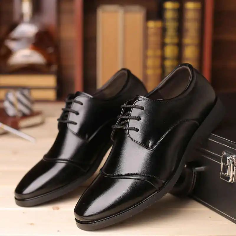 

Новинка 2021, мужская обувь, кожаные туфли, мужские удобные туфли с низким верхом в британском стиле, повседневные туфли, Кожаные Классические...