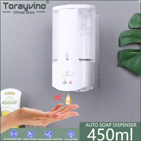 Torayvino бесконтактный датчик ручной инфракрасный индукционный умный жидкий автоматический дозатор мыла настенный для ванной кухни