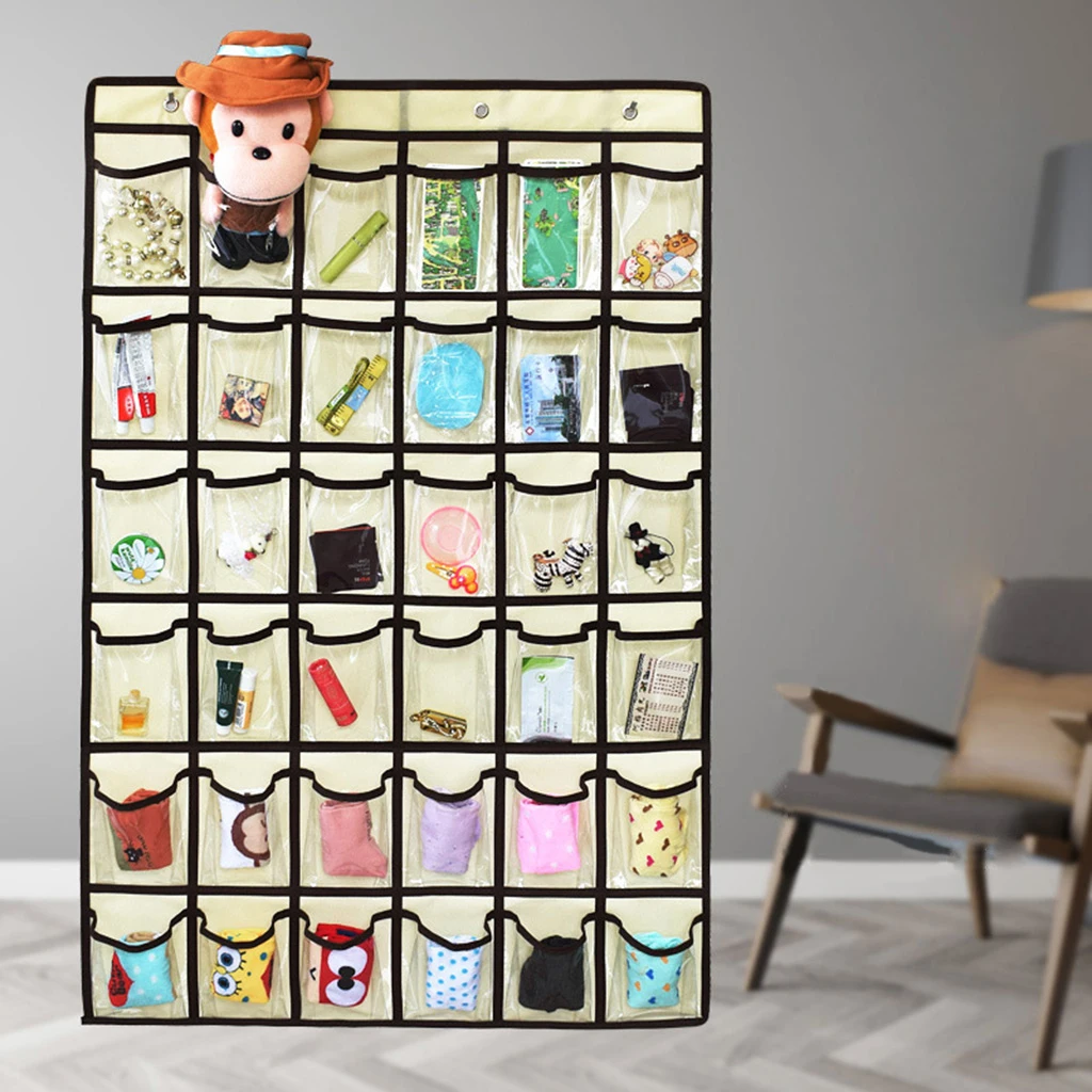 

Multifunctional Mobile Phone Underwear Storage Hanging Bag for Hold Earbuds Stationery Office Products Attendance Cards