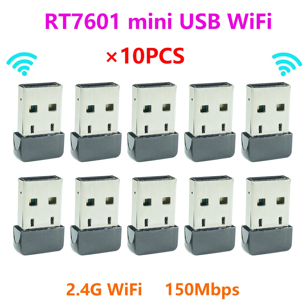 [10 шт.] Мини 7601 Wi Fi модем MT7601 чип 150 Мбит/с IEEE 802.11b/g/n Стандартный USB2.0 интерфейс