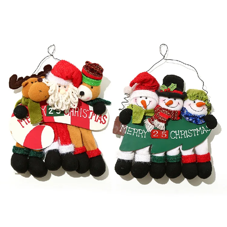 Christmas Stuff Decorations Door for Home Hanging Family Group Carrying Crutches Santa Claus Wall Toys | Игрушки и хобби