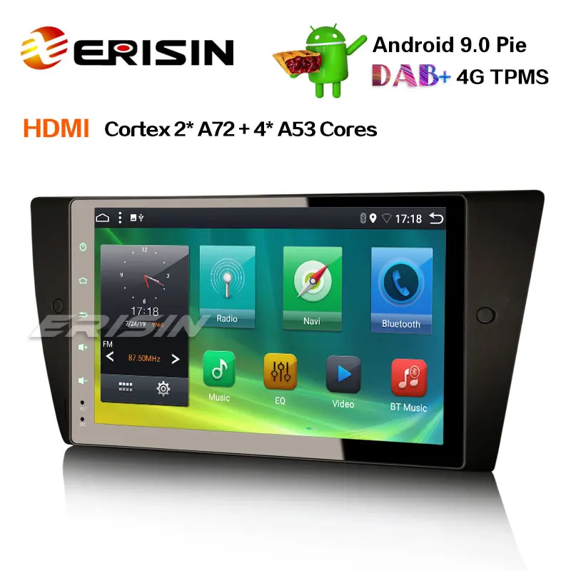 Erisin ES6290B 9 &quotAndroid 0 Авторадио USB DAB + GPS Navi Wifi для BMW 3 серии E90 E91 E92 E93 | Автомобили и