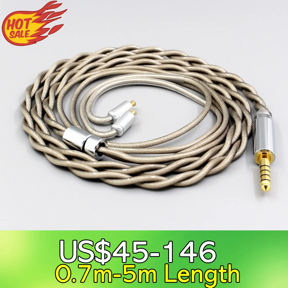Type6 756 core 7n Litz OCC Silver Plated Earphone Cable For Audio Technica ATH-CKR100 CKR90 CKS1100 CKR100IS CKS1100IS LN007813