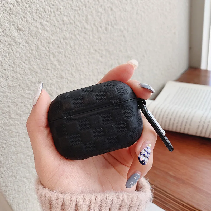 Черный Мягкий противоударный чехол для Airpods Pro, Плетеный чехол, беспроводной Bluetooth для Airpods pro, чехол для наушников Air Pods pro 3, Fundas - Цвет: Черный