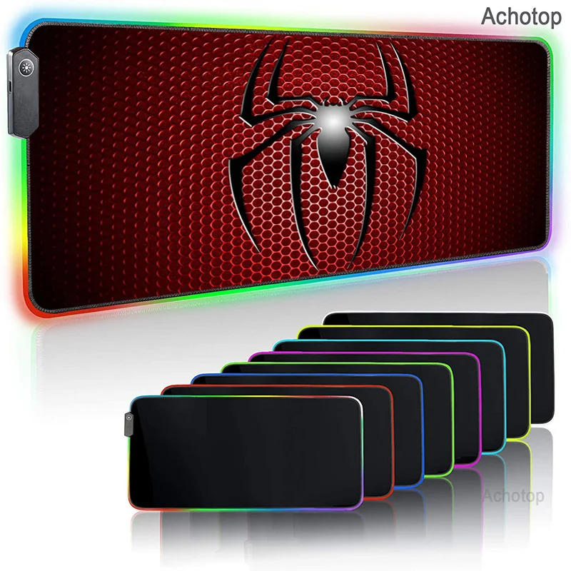 

Большой офисный коврик для мыши со светодиодной RGB подсветкой и аниме-фильмом, игровой коврик для геймеров, игровой коврик для мыши с клавиа...