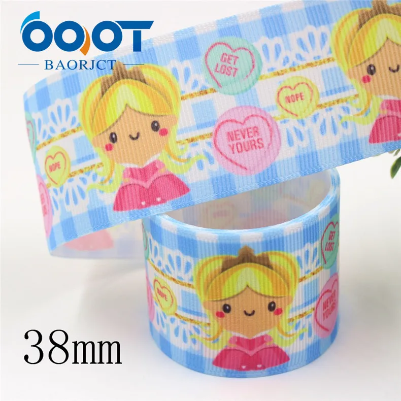 I-19809-1833 OOOT BAORJCT I-19809-1831, 38 мм 10 ярдов мультфильм термотрансферные печатные корсажные ленты, ленты ремесла, лук крышка DIY аксессуары - Цвет: I-19809-1833