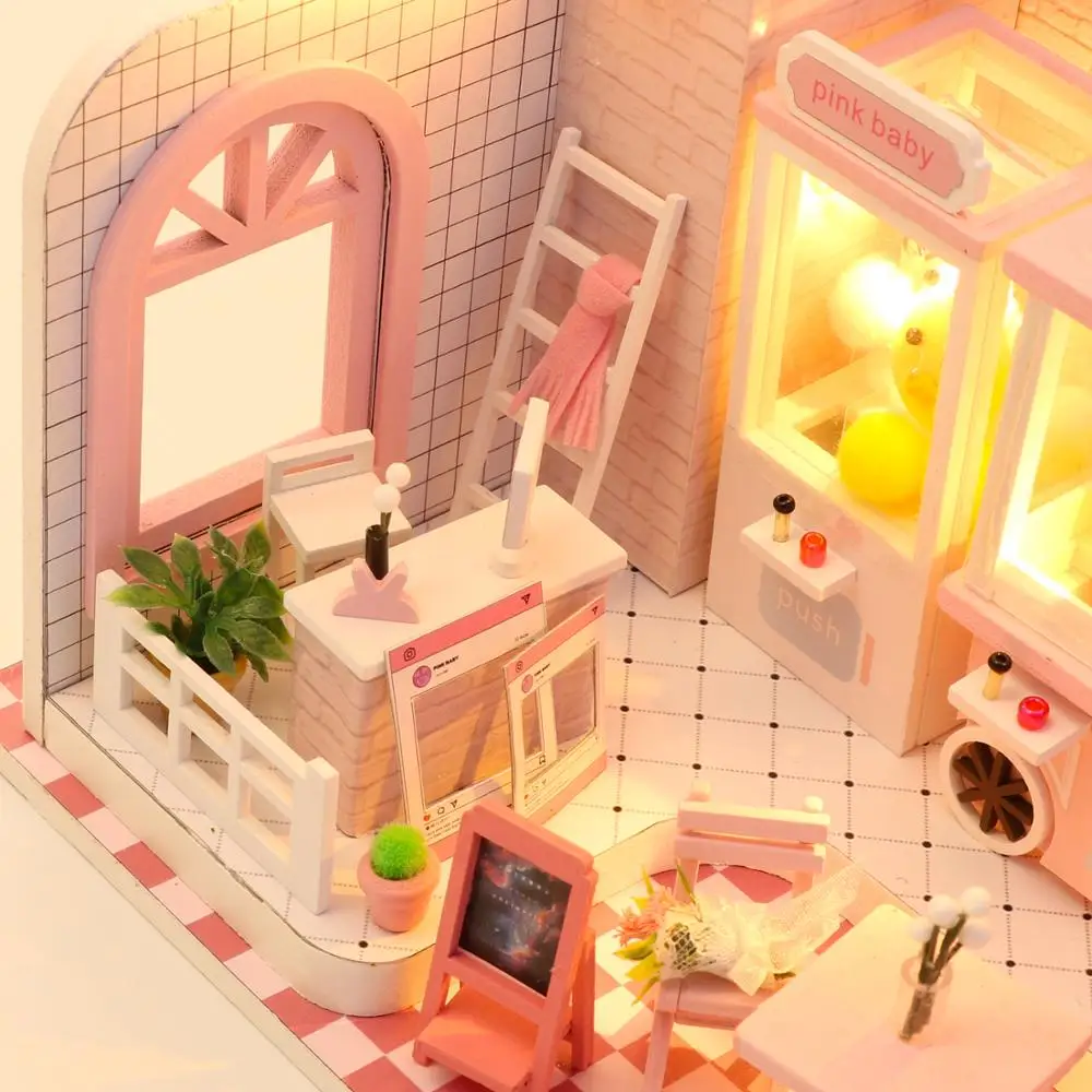 

Little Doll House Barbied Dream House Wooden Toys 3D model Miniature Dollhouse Accessories Handmade Toy Collection Tide Play