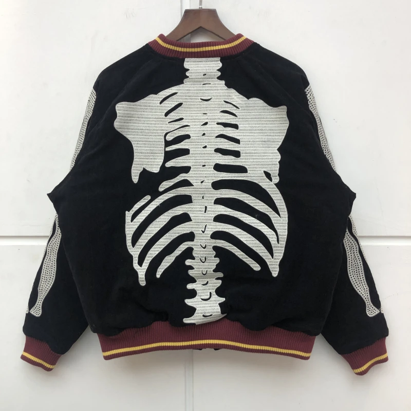 Куртка-бомбер Мужская/женская джинсовая с вышивкой на молнии и рукавах | Мужская