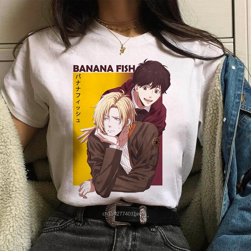 

Japanese Banana Fish Anime Streetwear Comics Kawaii Graphic T Shirt Cartoon Manga Oversized Top Summer Daily Tee