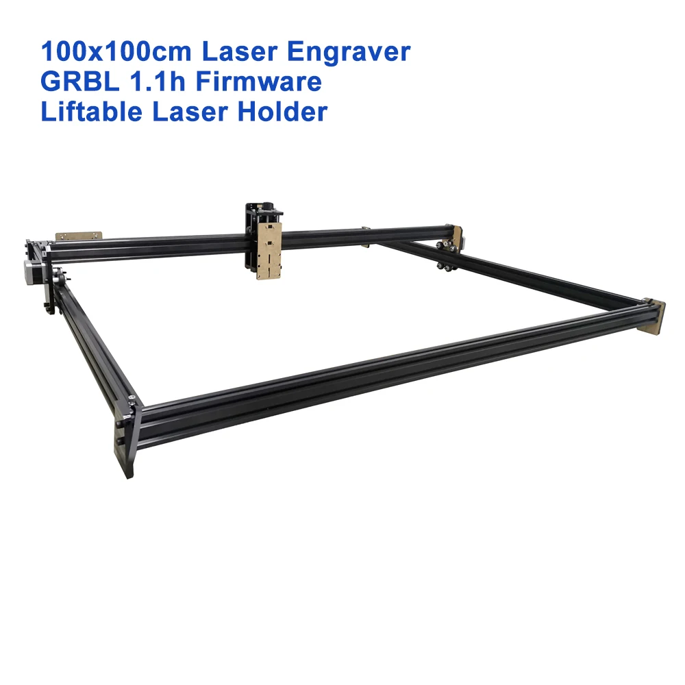 

100x100cm CNC Laser Engraver Manual Liftable Focus Adjustable Module with 5500mW 15W 40W 450nm PWM GRBL Laser engraving Machine