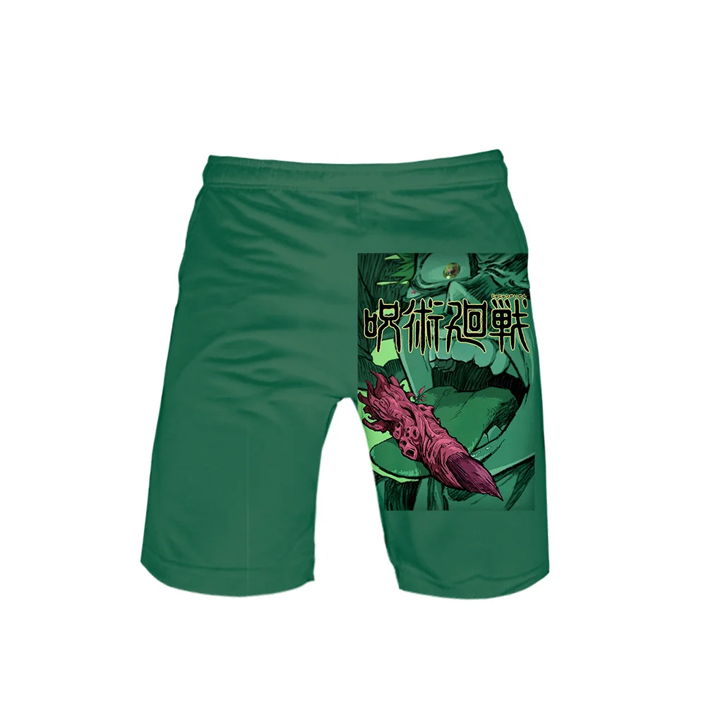 

2021 Jujutsu Kaisen Funny 3D Print Shorts Factory Direct Japanese anime harajuku Men's Beach Shorts Pants Fitness Quick-drying
