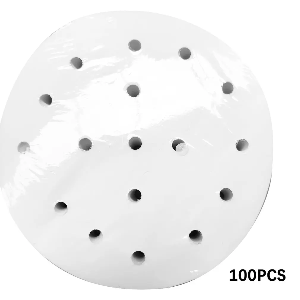 

100 Sheets Round Steamed Paper Baking Paper Barbecue Paper Oil Pizza Oven Steamed Bun Paper Steamer Paper