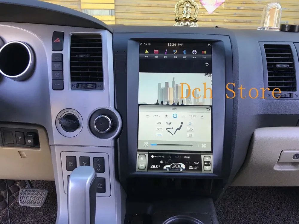 13 6 дюймовый вертикальный экран tesla style Android 9 0 автомобильный DVD плеер GPS для toyota tundra