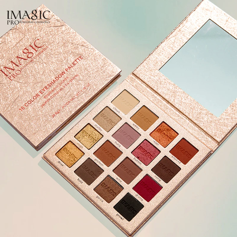 Imagic Shimmer Тени для век 16 Цвета Палитры матовые тени для век Блеск Палитры составляют комплект Красота