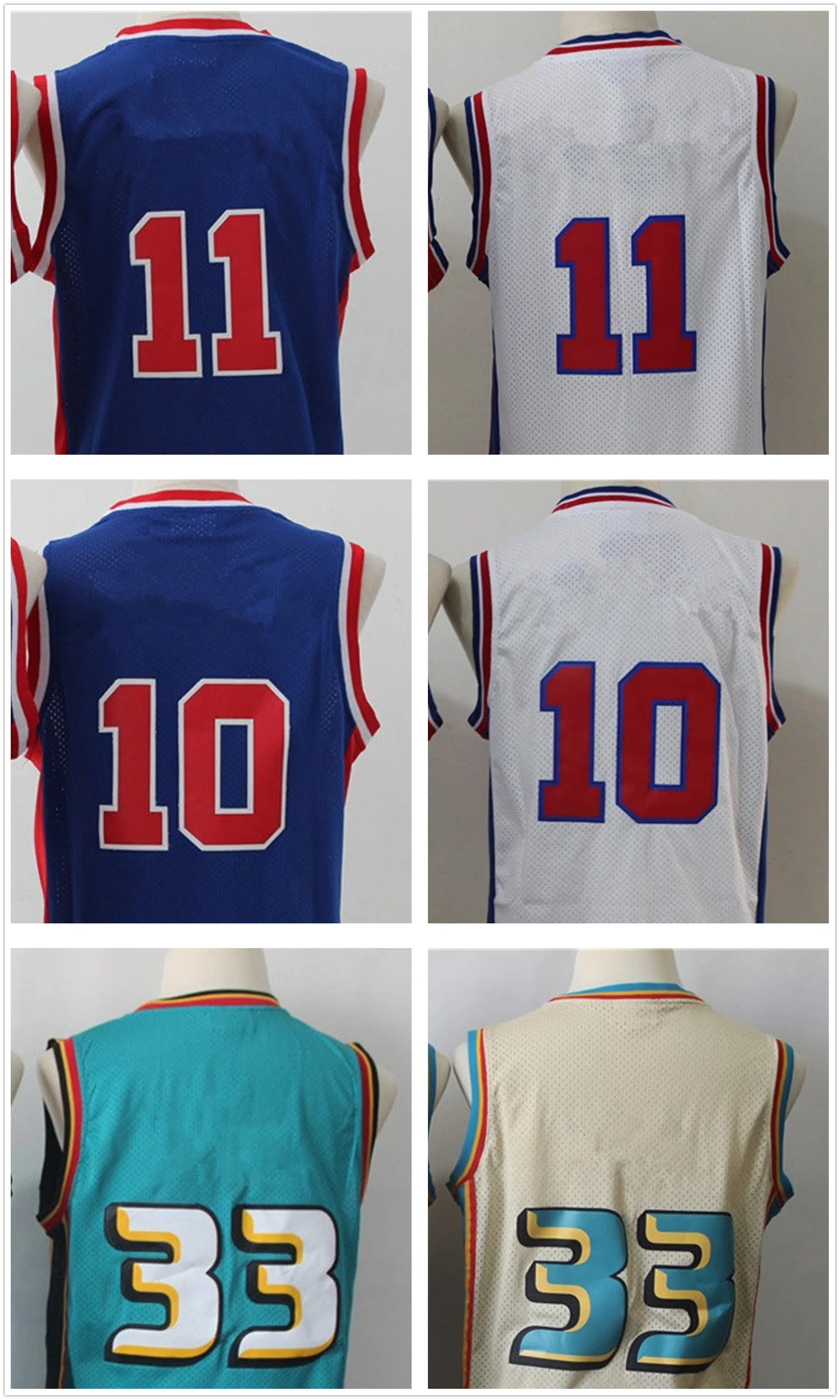 Высококачественные баскетбольные майки из хлопка с вышивкой и логотипом #11 #33 #10 |