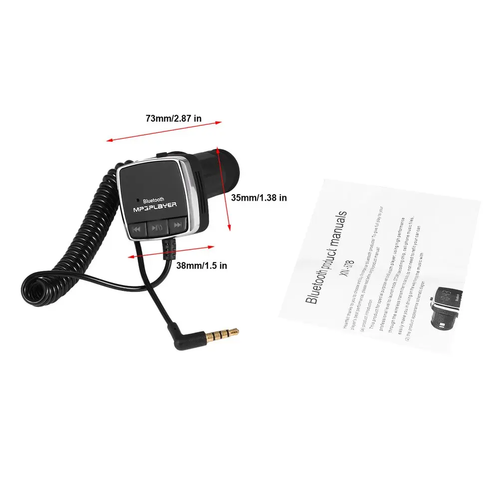 

New New Car FM Stereo Bluetooth Wireless Audio Dual Transmission LED Screen MP3 Music Telegraph USB Port 5V/2.1A Charging