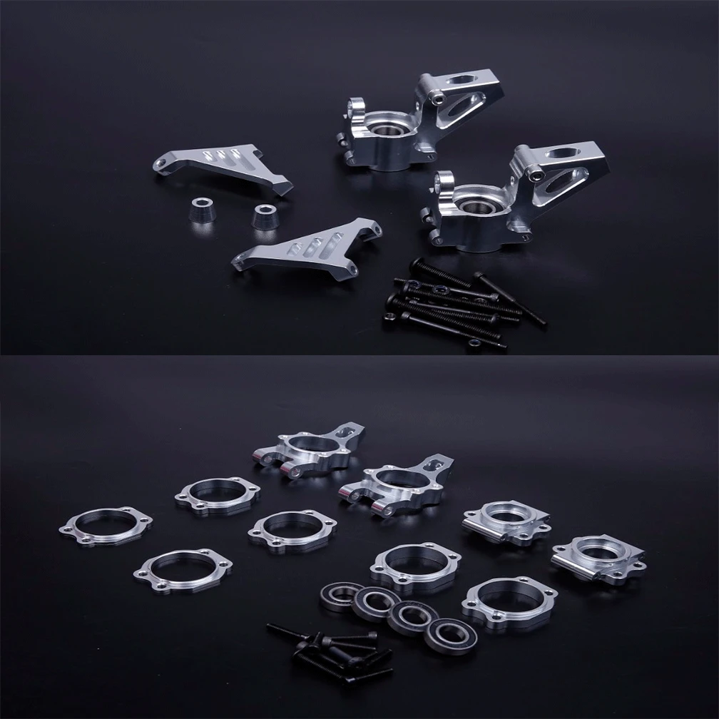 Сплав CNC Передняя и задняя ступица колеса комплект перевозчика подходит для 1/5 HPI