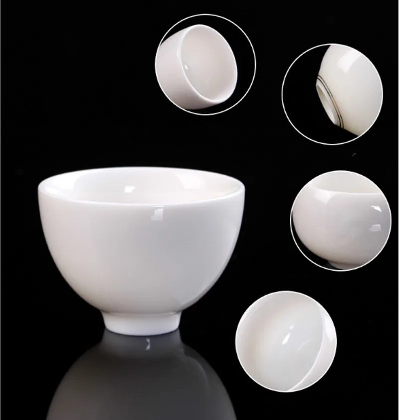 Высококачественная керамическая чашка ручной работы чисто белый фарфор Zen