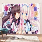 Оконные Занавески NEKOPARA s с 3D принтом, японские аниме для девочек, красивые кавайные оконные драпировки, занавески для спальни, гостиной