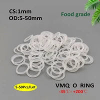 550pcs cs 1mm od 550mm vmq white silicone o ring seals gasket food grade rubber sealing ring waterproof washer